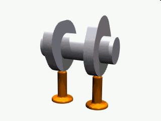 conjunto de peças ovaladas para regular a abertura das válvulas num motor de