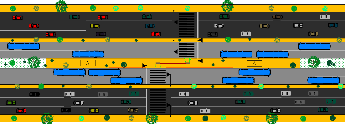Construção da pista exclusiva de ônibus no centro da avenida, em pavimento rígido e, a partir daí, a implantação completa do BRT Antônio Carlos / Pedro I que atenderá cinco regionais