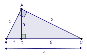 76 4.15 Teorema de Pitágoras Teorema 4.15.1: A altura relativa à hipotenusa de um triângulo retângulo divide o triângulo em dois triângulos dos quais cada um é semelhante ao primeiro.