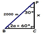 30 30 a= 30 120 2a= 60 Observe que o triângulo ABP possui dois ângulos internos iguais, portanto, ele é isósceles.