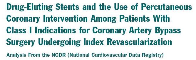 As DES Use Increased, PCI Use Increased among Patients with Class I