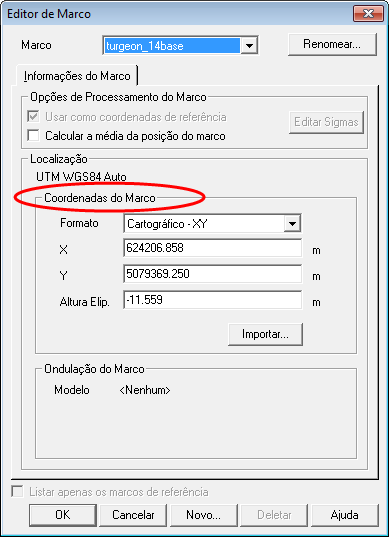 EMP para GMS) e arquivos de Base (*.GPS, *.EMP ou RINEX).