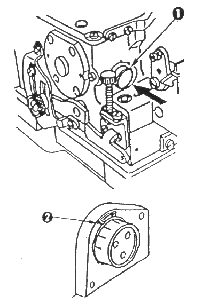 4. Ajustando a tensão da linha A tensão da linha que vai variar dependendo da linha usada, material que está sendo costurado, largura do ponto, etc., pode ser ajustada pelos botões de ajuste (). 5.