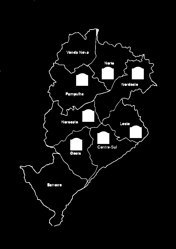 ATUAÇÃO NAS PRINCIPAIS REGIÕES DE BH A Casa Mineira possui 9 filiais em Belo Horizonte que se distribuem e atuam nas regiões Centro-Sul, Oeste, Noroeste, Leste e