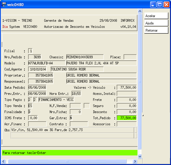 Analisando os detalhes da