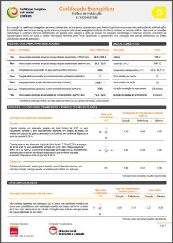 O novo Certificado Energético - Uma peça de comunicação Resumo dos