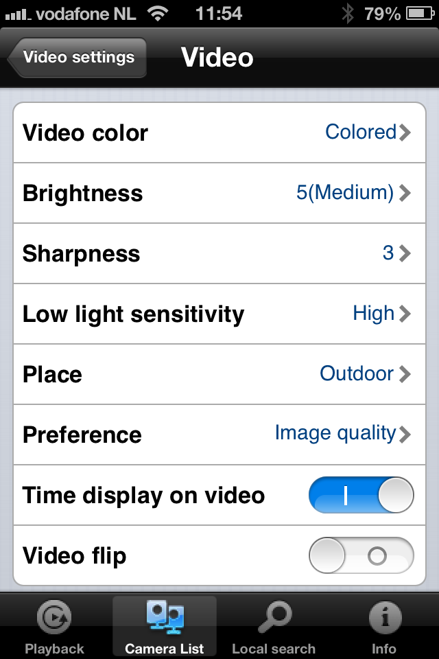 33 PORTUGUÊS Cor do vídeo: O utilizador pode definir a cor do vídeo: a cores ou a preto e branco. Brilho: Controle o brilho do vídeo da câmara entre os níveis 1 (escuro) ~10 (brilhante).