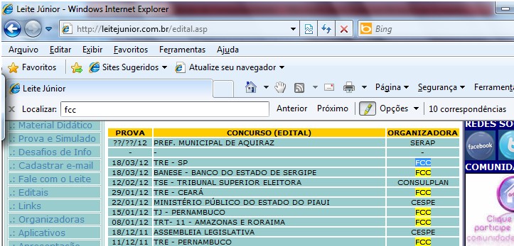 LOCALIZANDO CONTEÚDO Ao pressionar (CTRL+F) ou clicar no menu