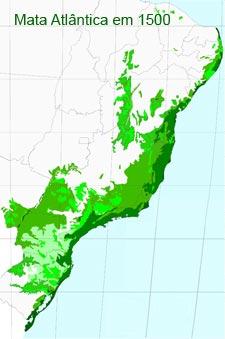 Mata Atlântica Cobertura florestal - 1500 Pré-colonização Européia