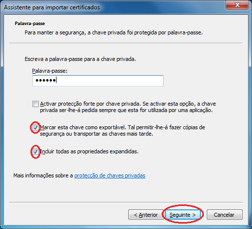 Num computador com o sistema operativo Microsoft Windows, efetue duplo clique no ficheiro do Certificado Digital e siga as instruções descritas nas próximas imagens: No campo