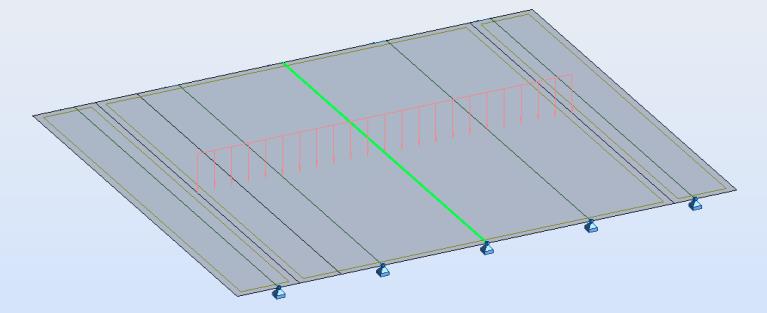 Classe I: q1 = 4kN/m 2 ; q2 = 50kN/m Classe II: q1 = 3 kn/m 2 ; q2=30kn/m I) II) Figura 21 - I) Sobrecarga uniformemente distribuida; II) Carga transversal com distribuição uniforme e linear