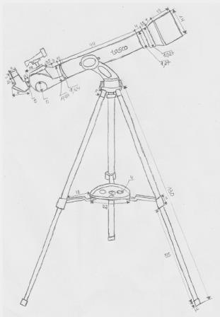 5. O DT no Desenvolvimento do Produto A figura do lado apresenta alguns exemplos de desenhos técnicos usados no estudo e desenvolvimento de um telescópio.