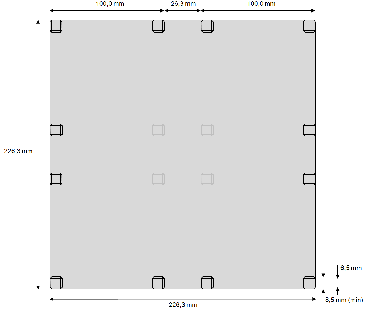 Esta configuração oferece 4 ambientes internos de dimensões 2U para a adequada distribuição das placas. Figura 15.