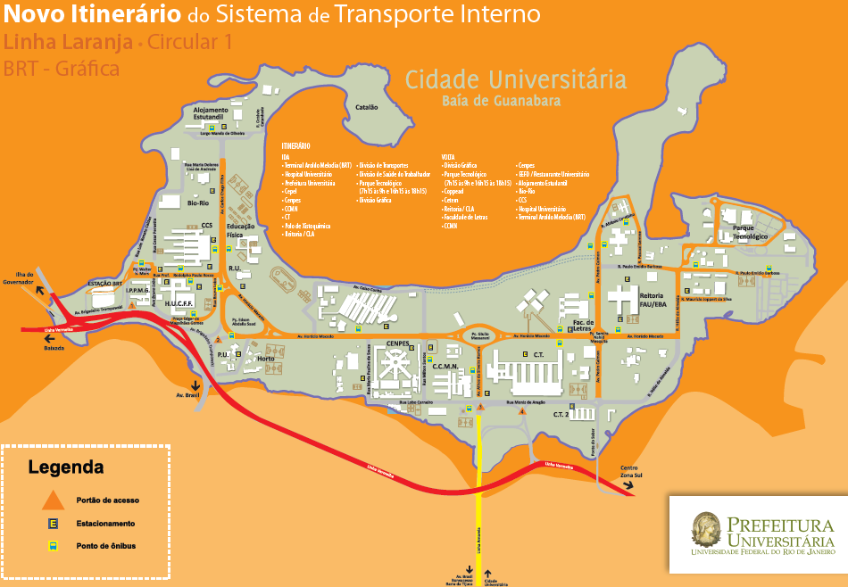 Rotas dos Ônibus Internos Os itinerários dos ônibus internos de Transporte Integrado são apresentados nas figuras seguintes.