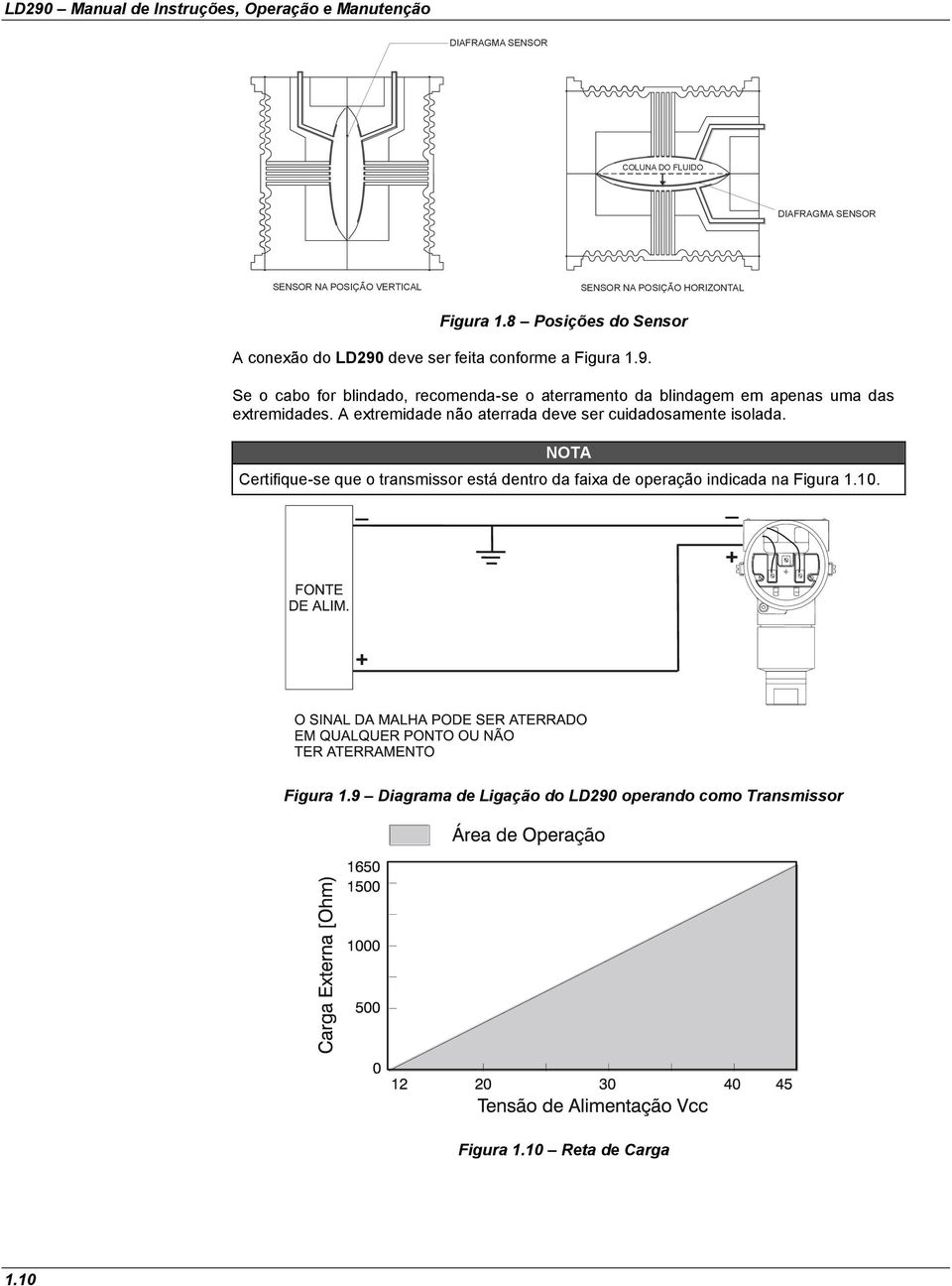 deve ser feita conforme a Figura 1.9. Se o cabo for blindado, recomenda-se o aterramento da blindagem em apenas uma das extremidades.