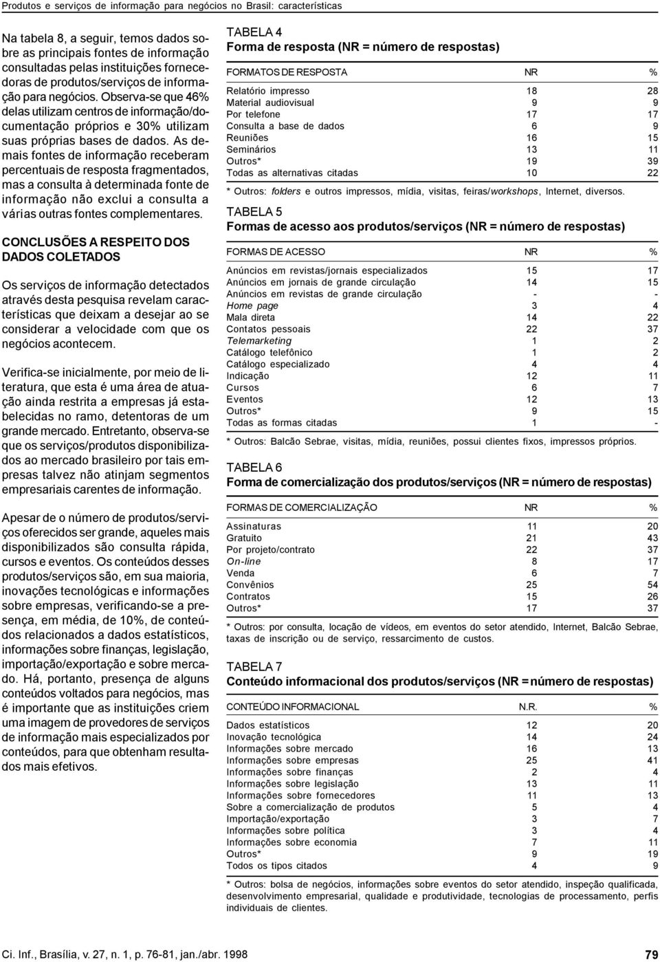 As demais fontes de informação receberam percentuais de resposta fragmentados, mas a consulta à determinada fonte de informação não exclui a consulta a várias outras fontes complementares.