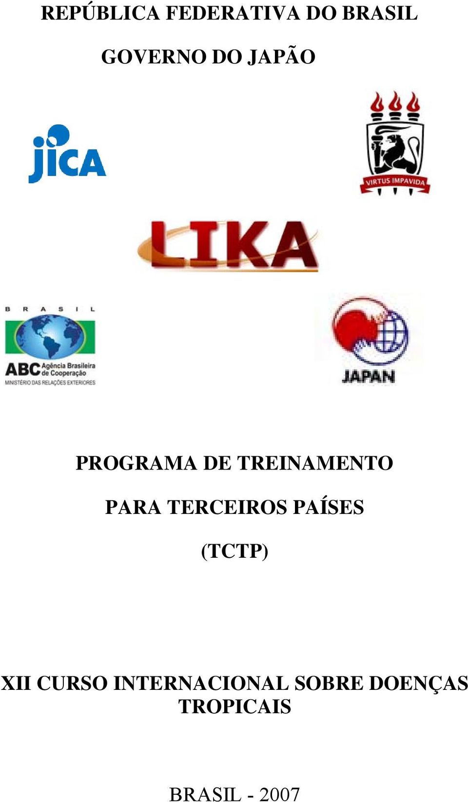 TERCEIROS PAÍSES (TCTP) XII CURSO