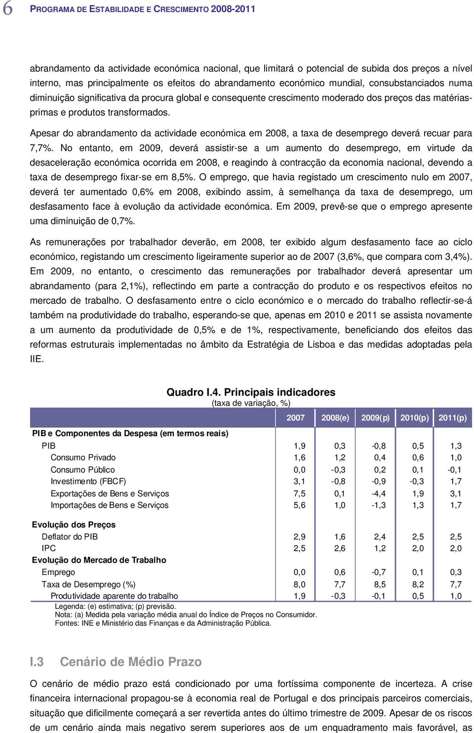 Apesar do abrandamento da actividade económica em 2008, a taxa de desemprego deverá recuar para 7,7%.