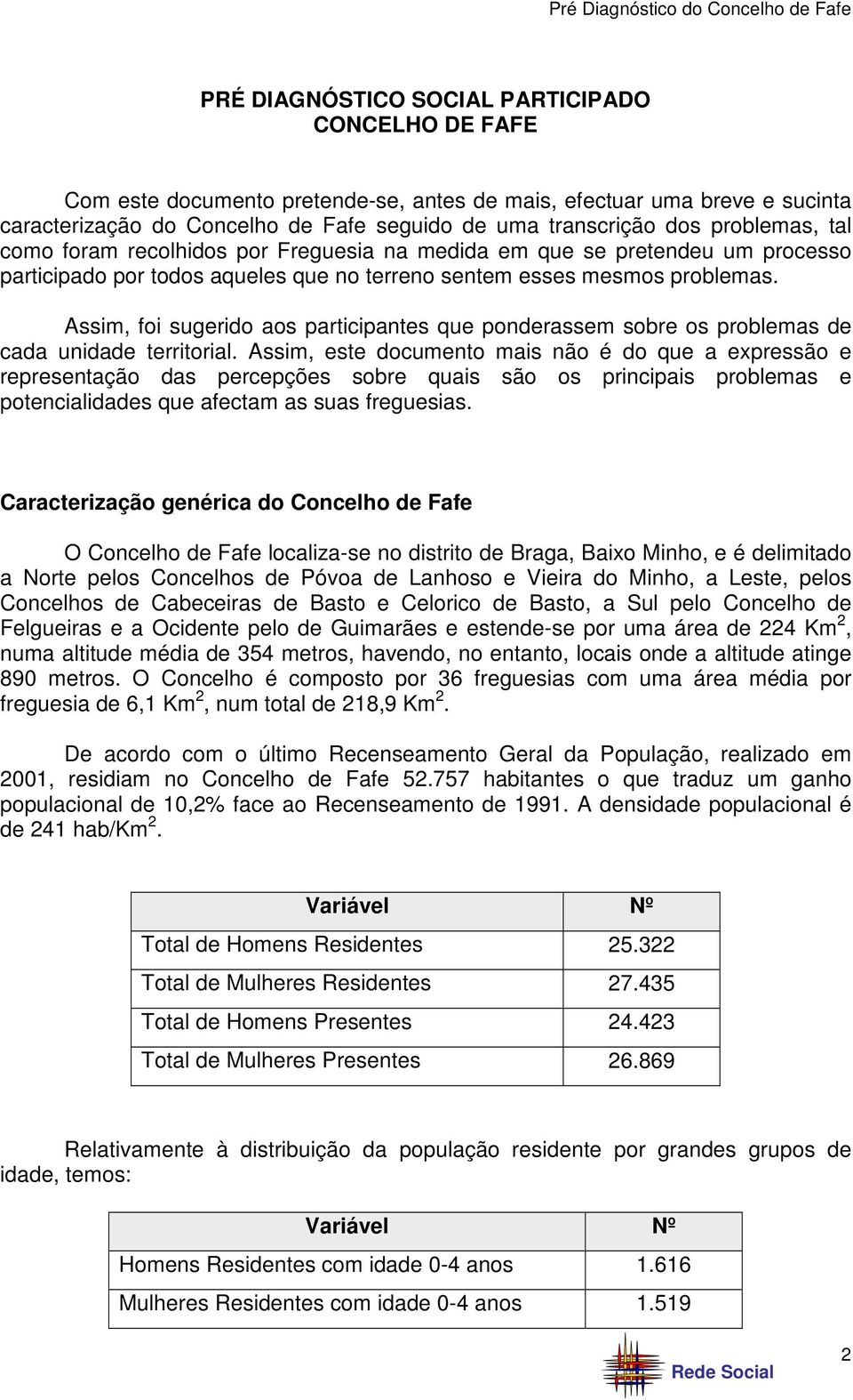 Assim, foi sugerido aos participantes que ponderassem sobre os problemas de cada unidade territorial.