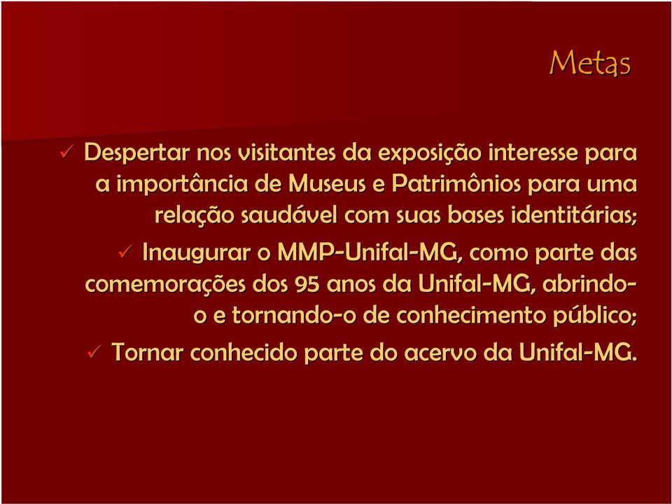 MMP-Unifal Unifal-MG,, como parte das comemorações dos 95 anos da Unifal-MG,