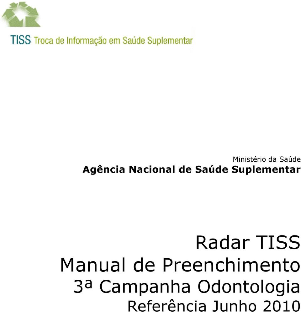Radar TISS Manual de Preenchimento