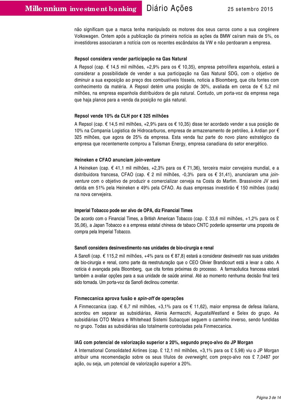 Repsol considera vender participação na Gas Natural A Repsol (cap.