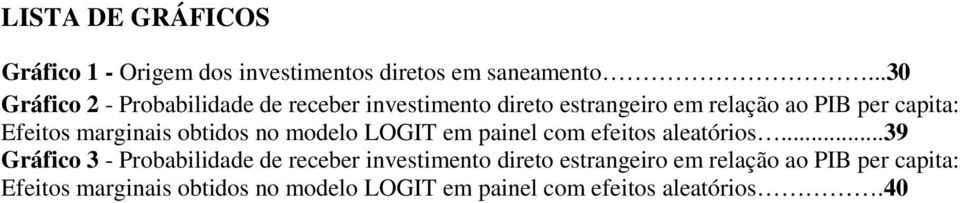 Efeitos marginais obtidos no modelo LOGIT em painel com efeitos aleatórios.