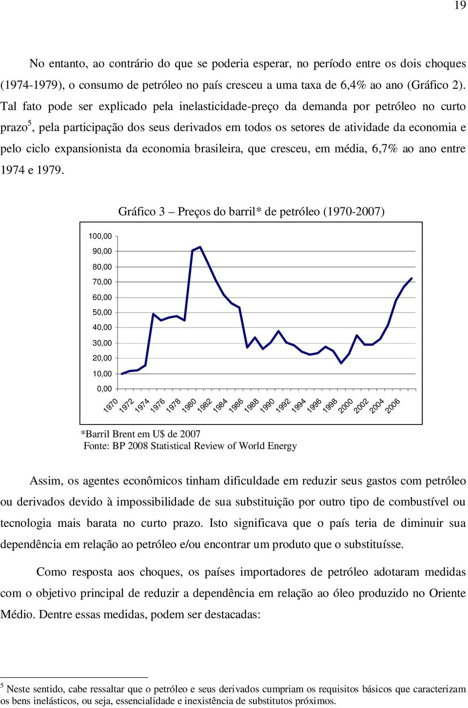 economia brasileira, que cresceu, em média, 6,7% ao ano enre 1974 e 1979.