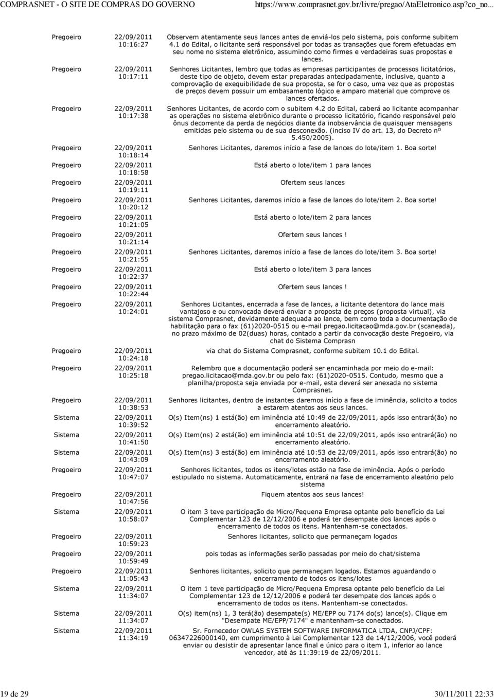 sistema, pois conforme subitem 4.