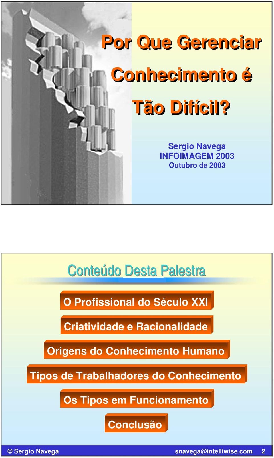 Profissional do Século XXI Criatividade e Racionalidade Origens do Conhecimento