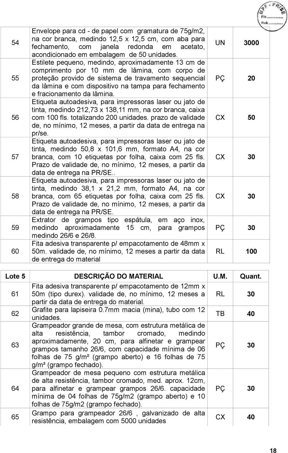 Estilete pequeno, medindo, aproximadamente 13 cm de comprimento por 10 mm de lâmina, com corpo de proteção provido de sistema de travamento sequencial da lâmina e com dispositivo na tampa para