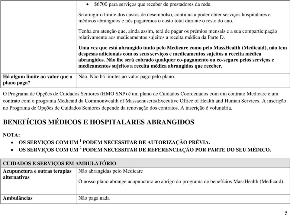 Tenha em atenção que, ainda assim, terá de pagar os prémios mensais e a sua comparticipação relativamente aos medicamentos sujeitos a receita médica da Parte D.