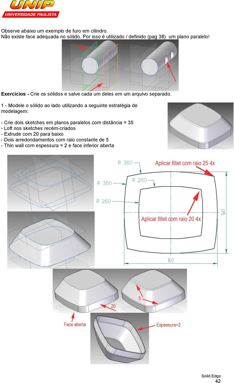 Exercícios - Crie os sólidos e salve cada um deles em um arquivo separado.