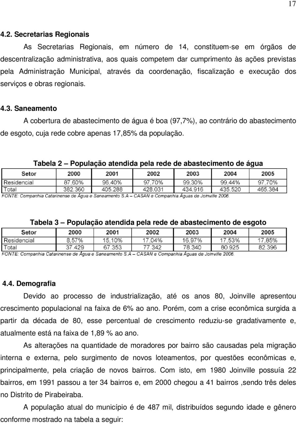 Municipal, através da coordenação, fiscalização e execução dos serviços e obras regionais. 4.3.