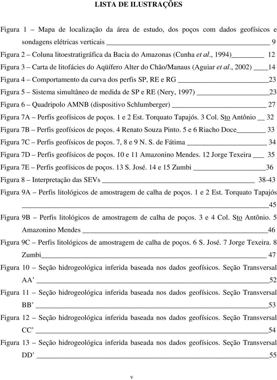 , 00) 14 Figura 4 Comportamento da curva dos perfis SP, RE e RG 3 Figura 5 Sistema simultâneo de medida de SP e RE (Nery, 1997) 3 Figura 6 Quadripolo AMNB (dispositivo Schlumberger) 7 Figura 7A