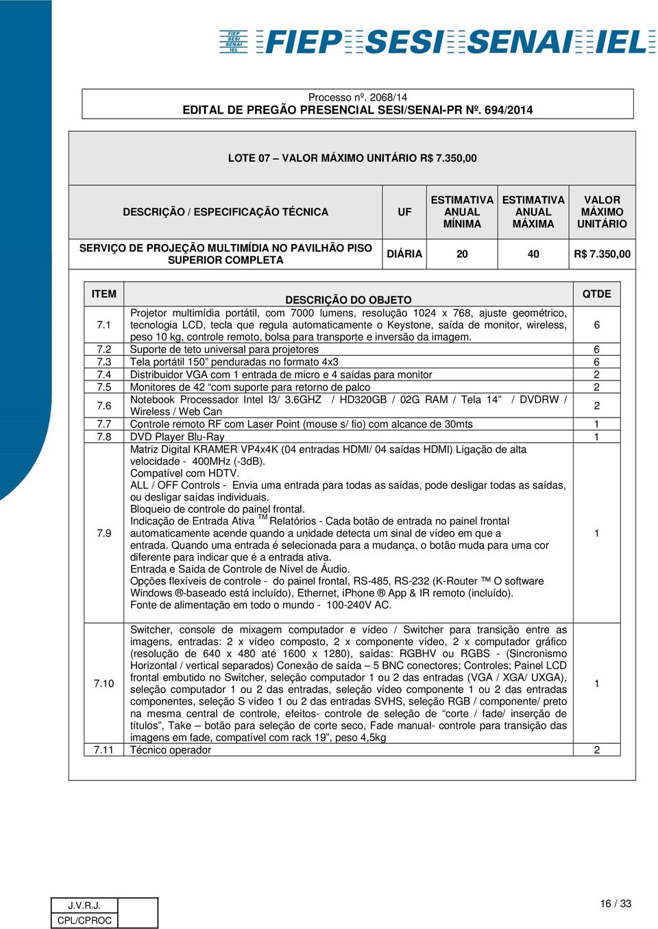 remoto, bolsa para transporte e inversão da imagem. 7.2 Suporte de teto universal para projetores 6 7.3 Tela portátil 50 penduradas no formato 4x3 6 7.