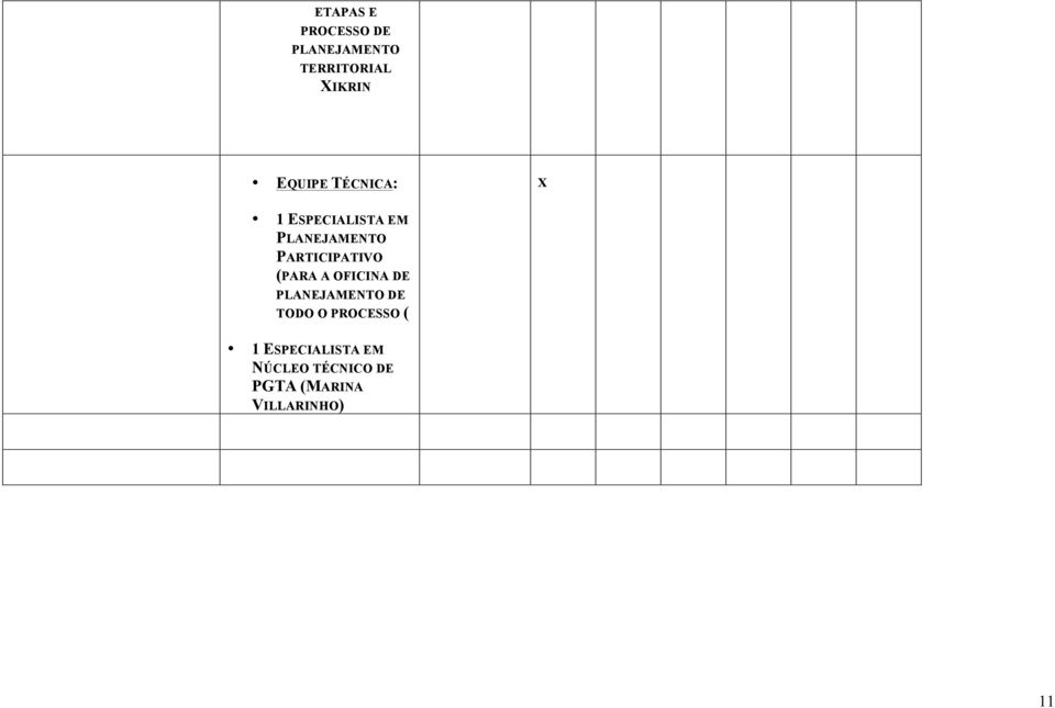 PARTICIPATIVO (PARA A OFICINA DE PLANEJAMENTO DE TODO O