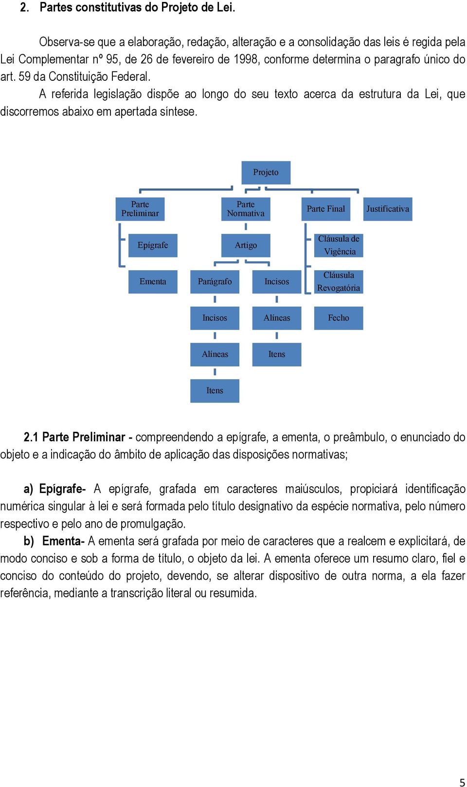 59 da Constituição Federal. A referida legislação dispõe ao longo do seu texto acerca da estrutura da Lei, que discorremos abaixo em apertada síntese.