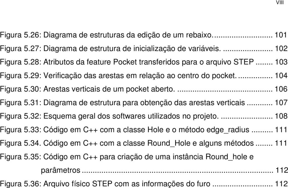 ... 106 Figura 5.31: Diagrama de estrutura para obtenção das arestas verticais... 107 Figura 5.32: Esquema geral dos softwares utilizados no projeto.... 108 Figura 5.