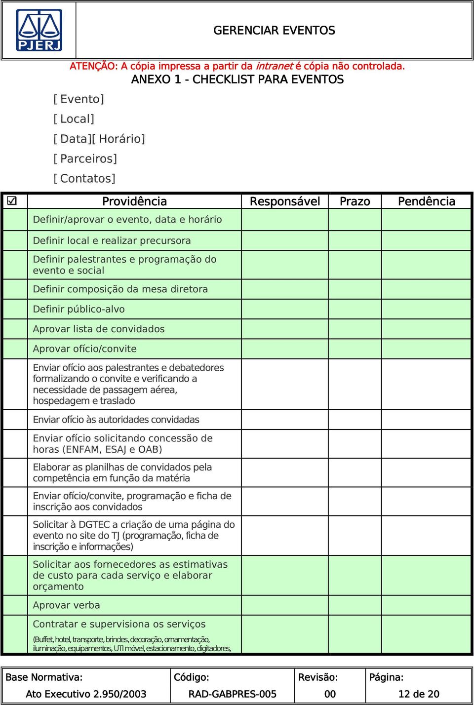 o convite e verificando a necessidade de passagem aérea, hospedagem e traslado Enviar ofício às autoridades convidadas Enviar ofício solicitando concessão de horas (ENFAM, ESAJ e OAB) Elaborar as