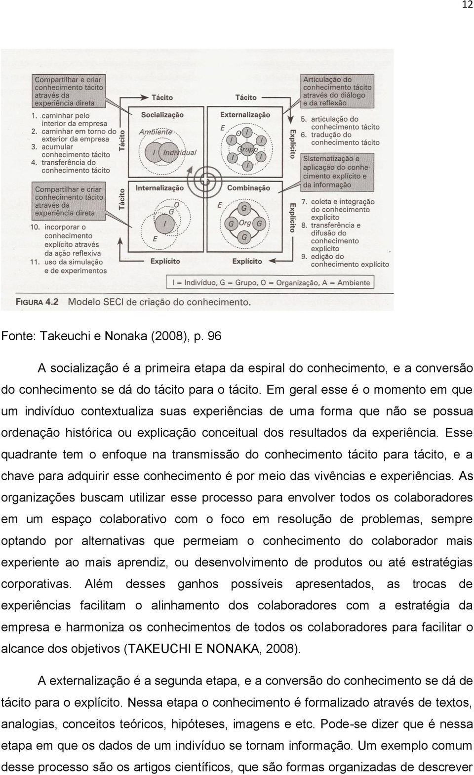 Esse quadrante tem o enfoque na transmissão do conhecimento tácito para tácito, e a chave para adquirir esse conhecimento é por meio das vivências e experiências.