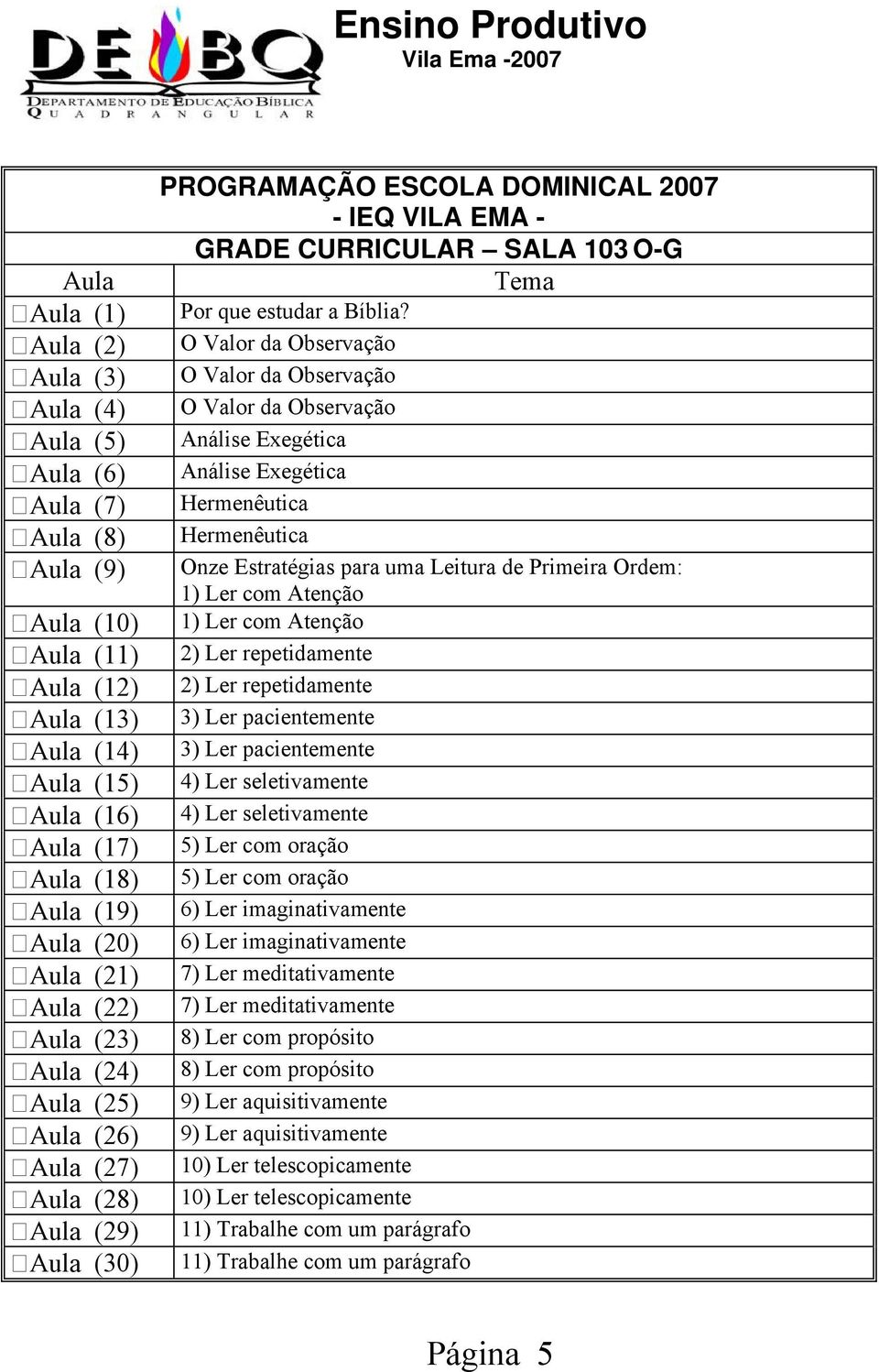 Atenção 1) Ler com Atenção 2) Ler repetidamente 2) Ler repetidamente 3) Ler pacientemente 3) Ler pacientemente 4) Ler seletivamente 4) Ler seletivamente 5) Ler com oração 5) Ler com oração 6)