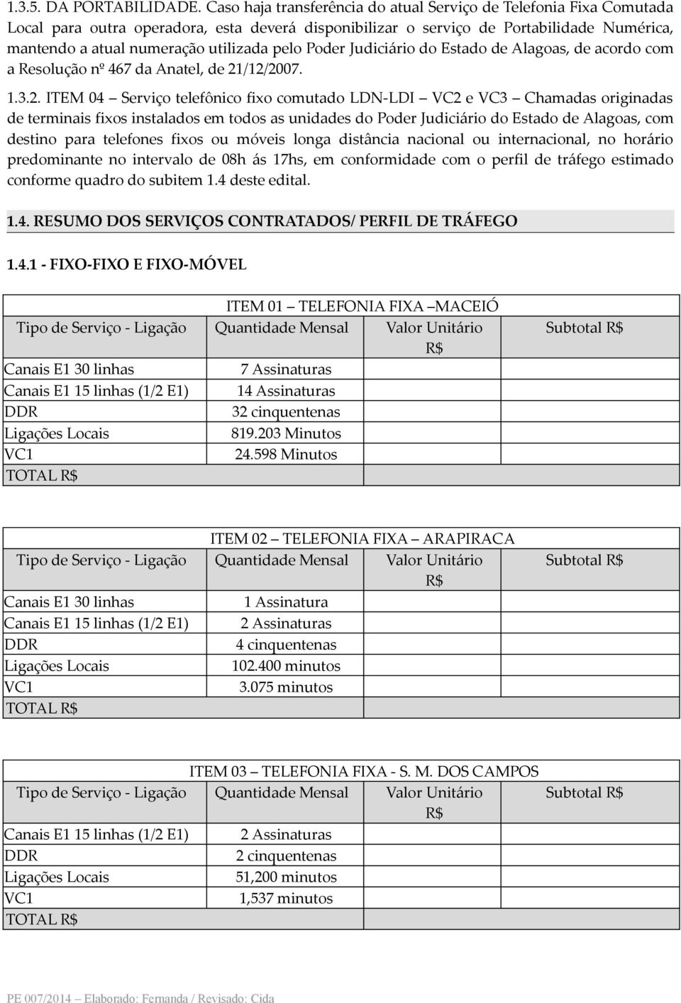 pelo Poder Judiciário do Estado de Alagoas, de acordo com a Resolução nº 467 da Anatel, de 21