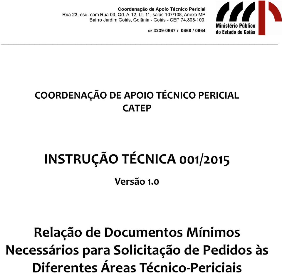 0 Relação de Documentos Mínimos Necessários para