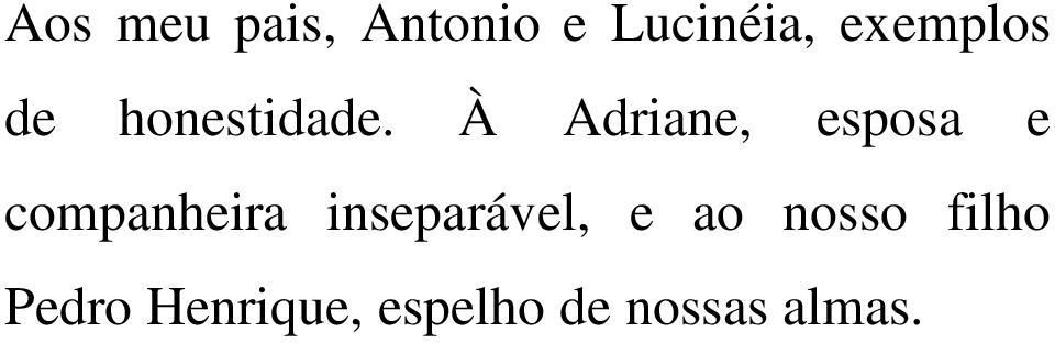 À Adriane, esposa e companheira