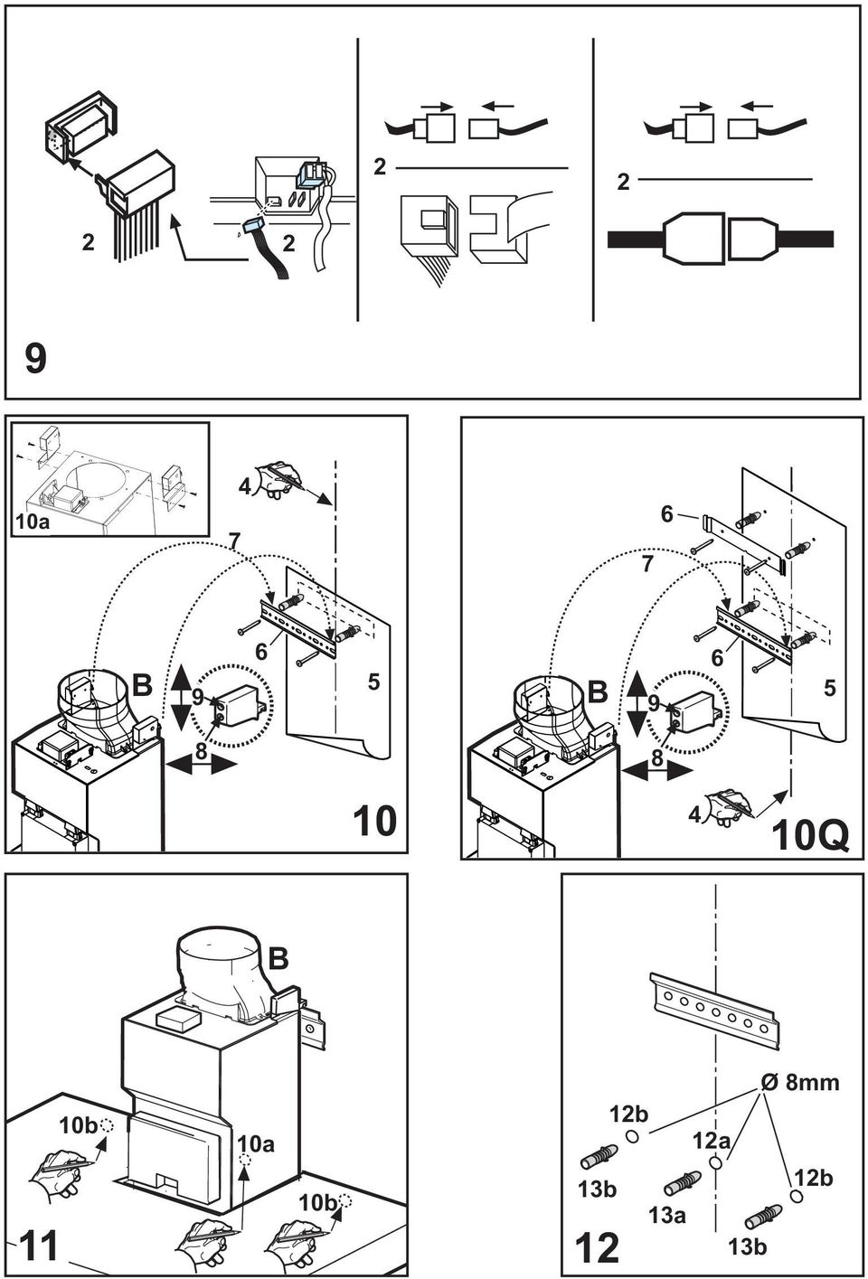 10Q B Ø 8mm 10b 12b 10a