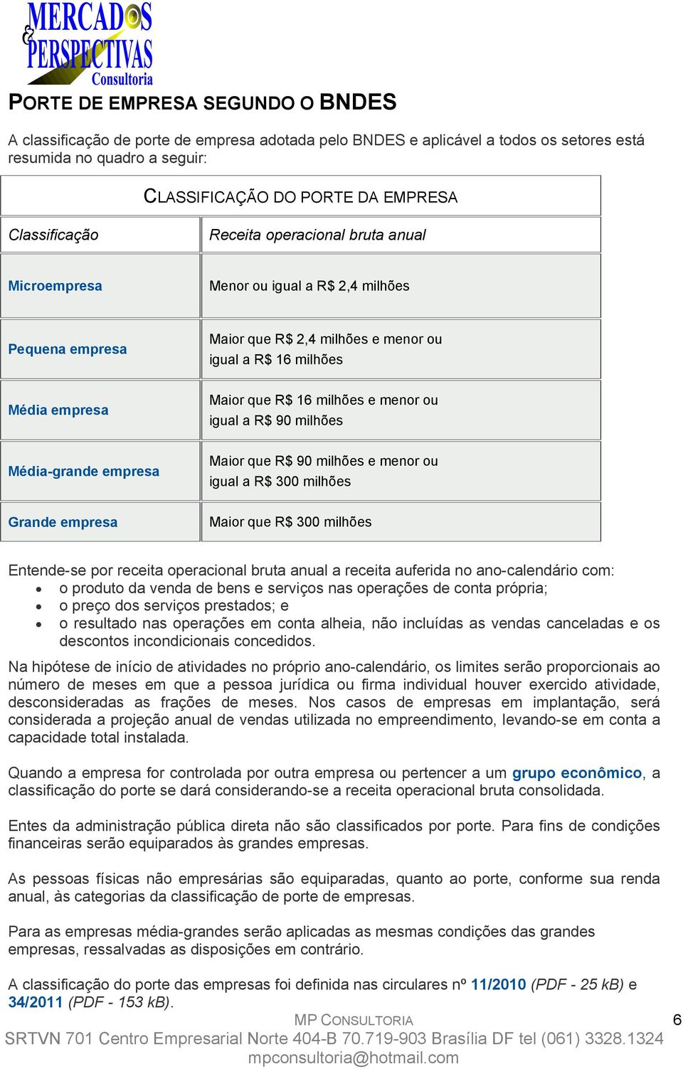 a R$ 16 milhões Maior que R$ 16 milhões e menor ou igual a R$ 90 milhões Maior que R$ 90 milhões e menor ou igual a R$ 300 milhões Maior que R$ 300 milhões Entende-se por receita operacional bruta