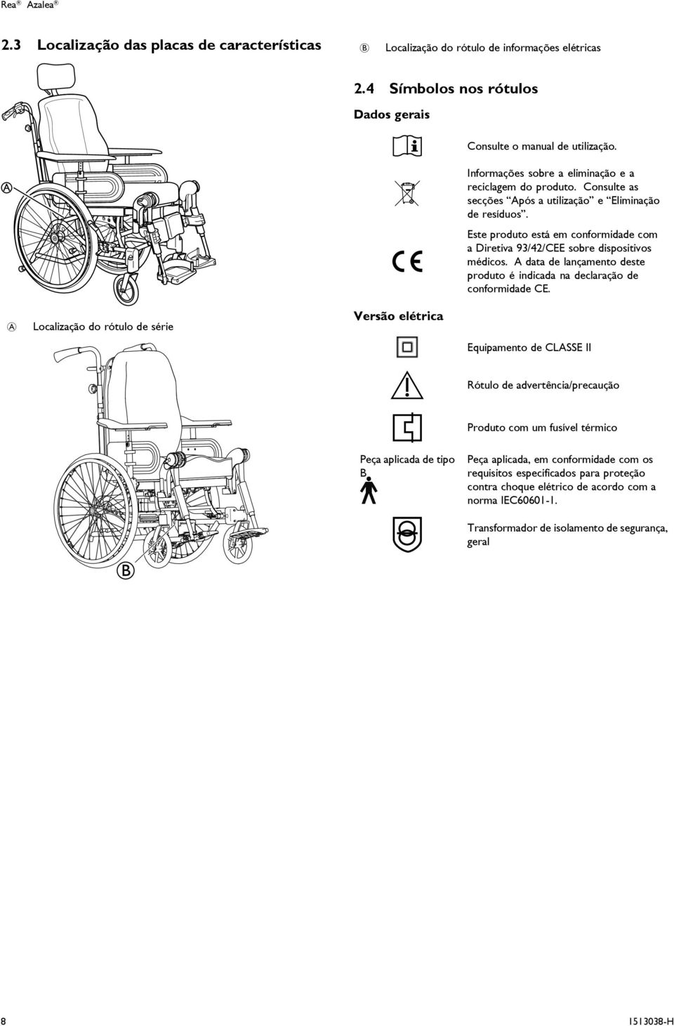 Este produto está em conformidade com a Diretiva 93/42/EE sobre dispositivos médicos. data de lançamento deste produto é indicada na declaração de conformidade E.