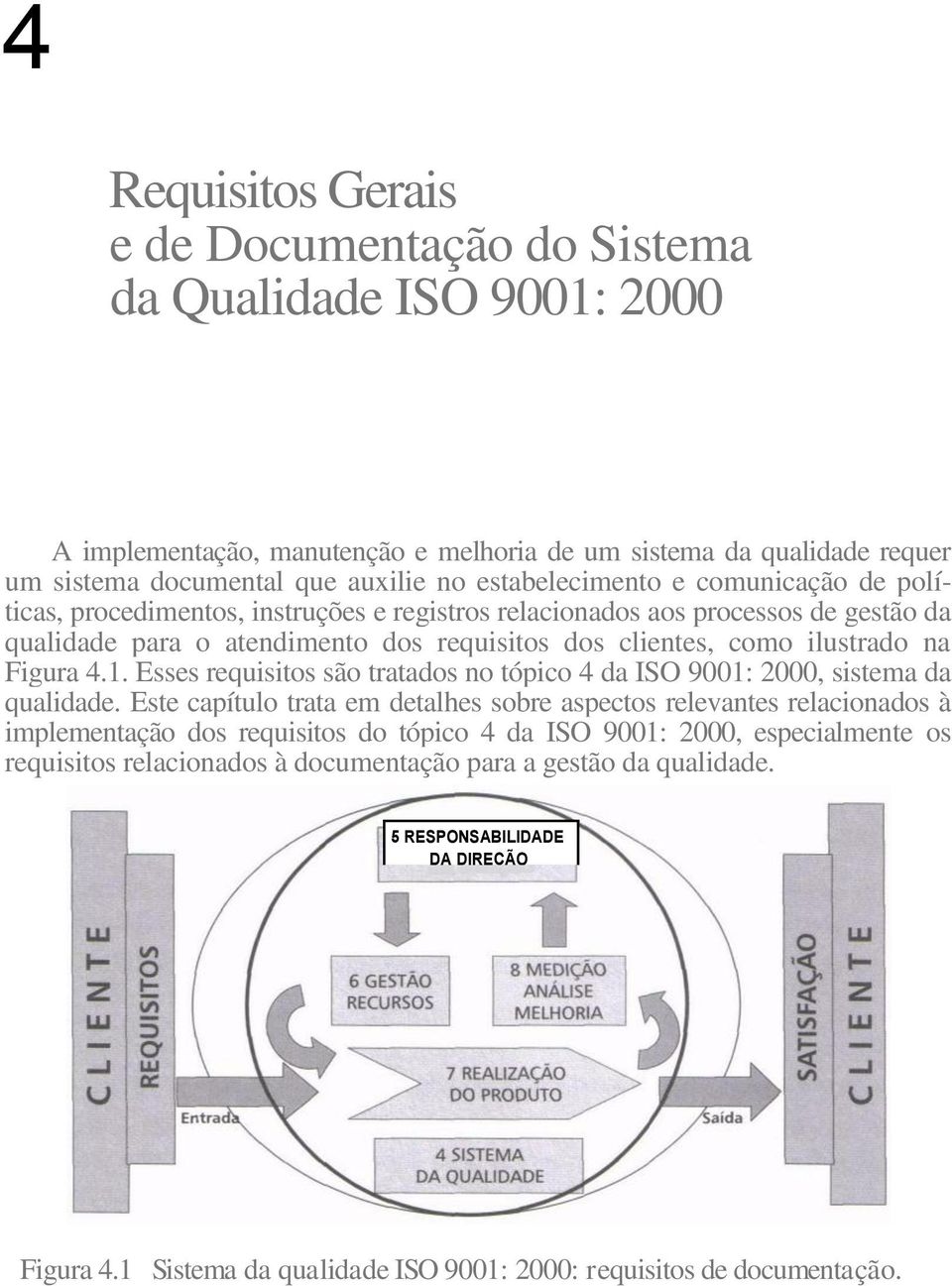 Figura 4.1. Esses requisitos são tratados no tópico 4 da ISO 9001: 2000, sistema da qualidade.