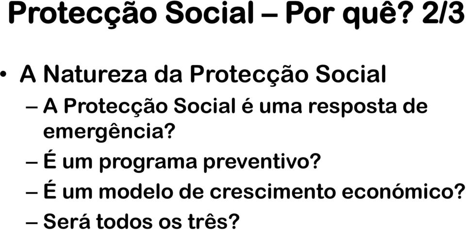 Social é uma resposta de emergência?